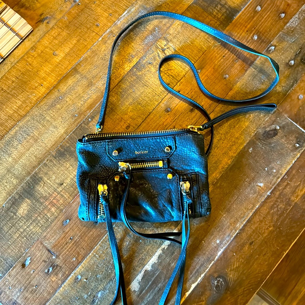 Botkier Logan Crossbody/ wristlet with gold zippers
